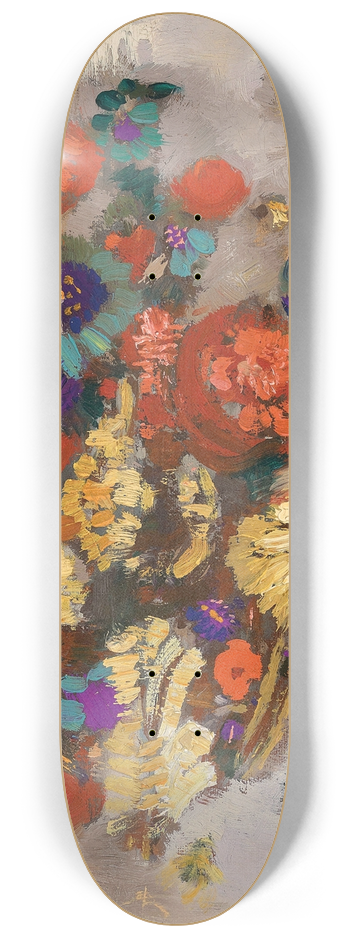 Odilon Redon - Bouquet de fleurs 8.25 inch art skate deck