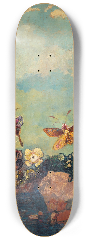 Odilon Redon - Butterflies 8.25 inch art skate deck