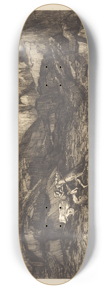 Odilon Redon - La Peur (Fear) 8.25 inch art skate deck