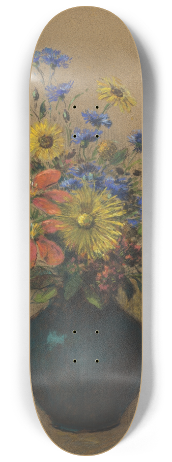 Odilon Redon - Wildflowers 8.25 inch art skate deck