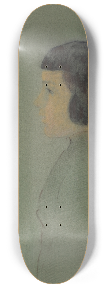 Odilon Redon - Young Woman in Profile 8.25 inch art skate deck
