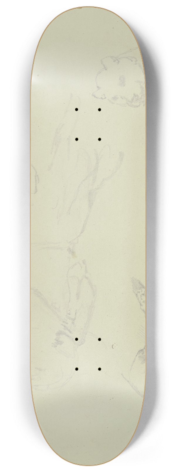 Johann Nepomuk Rauch - Lions and wolves 8.25 inch art skate deck