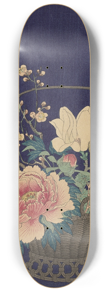 Ohara Koson - Bamboo Flowerbasket 8.25 inch art skate deck