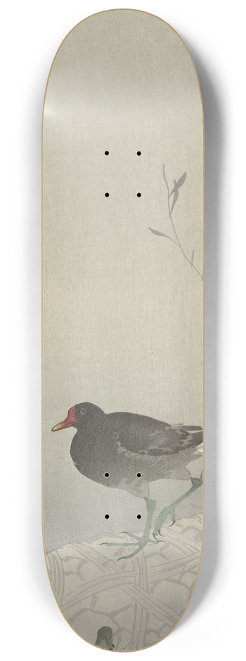 Ohara Koson - Moorhen 8.25 inch art skate deck