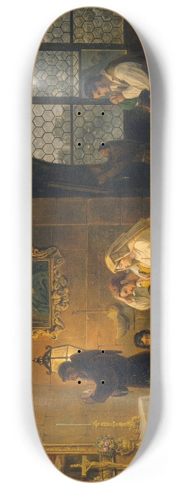 Johann Nepomuk Schdlberger - Das Innere einer italienischen Kirche 8.25 inch art skate deck