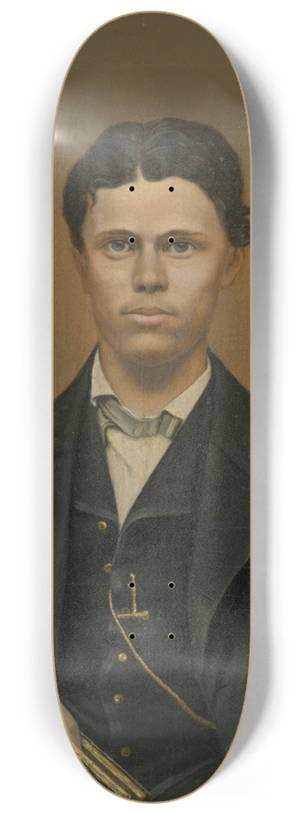 Johann Perger - Study of a Portrait of a Young Man with a Book 8.25 inch art skate deck