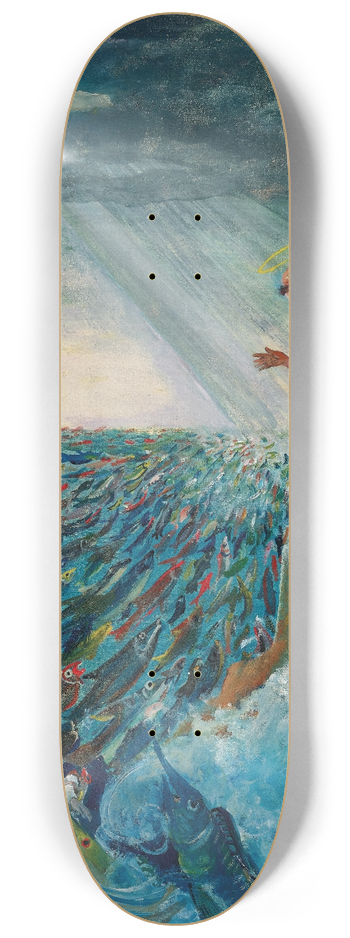 Oskar Laske - Fischpredigt 8.25 inch art skate deck