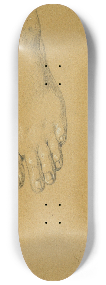 Johann Peter Krafft - Fustudie zu Rdiger und Angelika 8.25 inch art skate deck