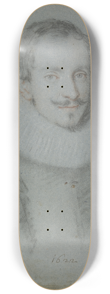 Ottavio Leoni - Bust of a gentleman 8.25 inch art skate deck