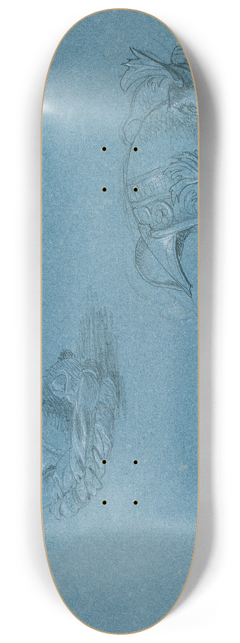 Johann Peter Krafft - Helmstudien 8.25 inch art skate deck