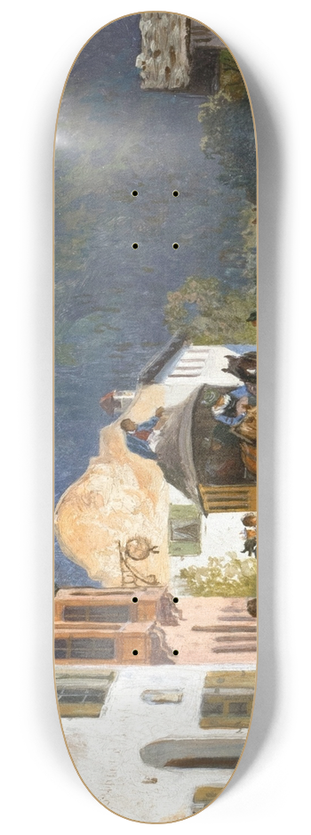 Otto Fedder - Dorfstrae in Mittenwald mit Karwendelspitze (mit Postkutsche) 8.25 inch art skate deck