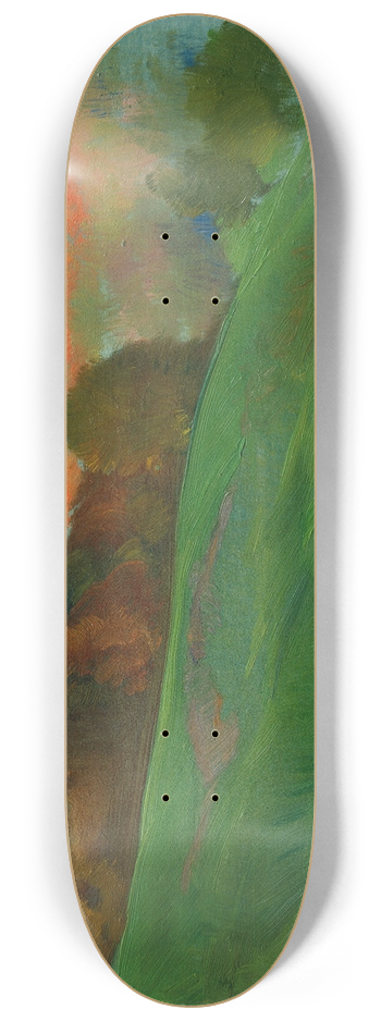 Otto Friedrich - Herbstlicher Wald hinter grner Wiese 8.25 inch art skate deck