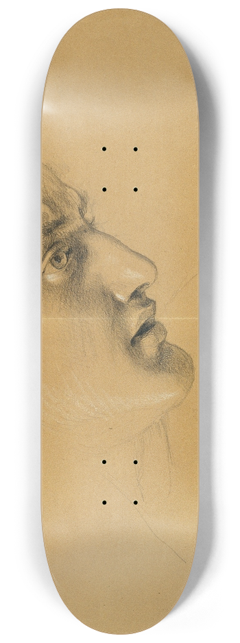 Johann Peter Krafft - Kopfstudie 8.25 inch art skate deck