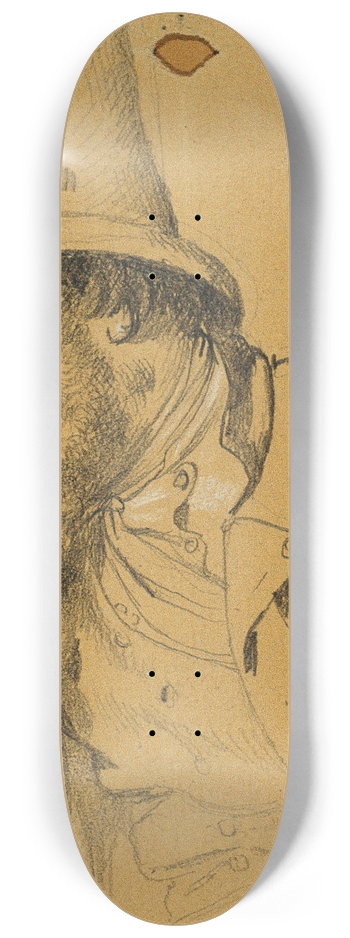 Johann Peter Krafft - Kopfstudie zur Szene aus dem Tiroler Freiheitskampf 8.25 inch art skate deck