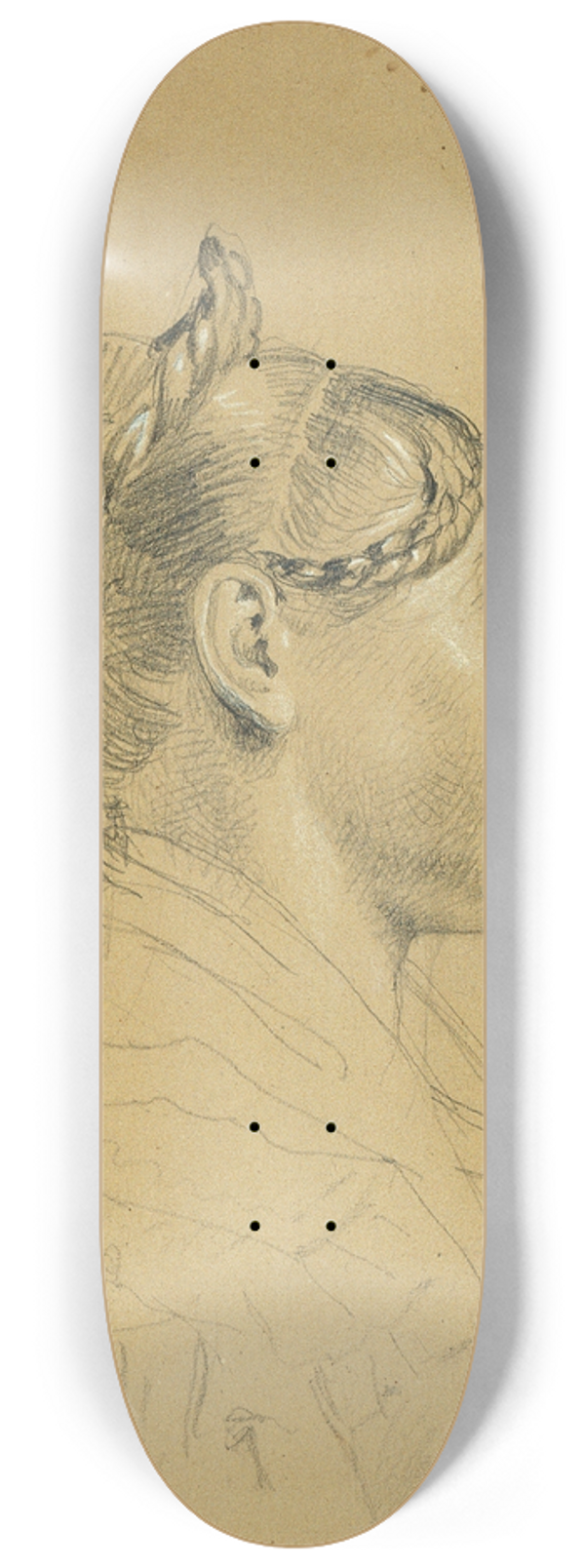 Johann Peter Krafft - Mdchenstudie zu Rckkehr des Kaisers Franz aus Pressburg 8.25 inch art skate deck