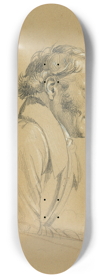 Johann Peter Krafft - Mnnliche Studie zu Rckkehr des Kaisers Franz aus Pressburg 8.25 inch art skate deck