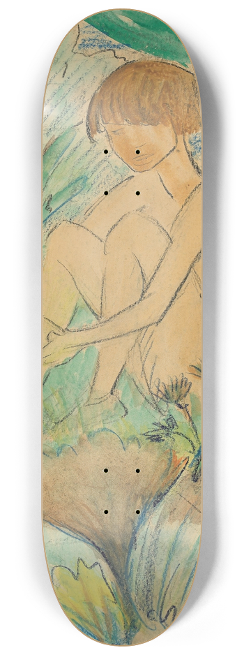 Otto Mueller - Im Gras sitzendes Mdchen 8.25 inch art skate deck