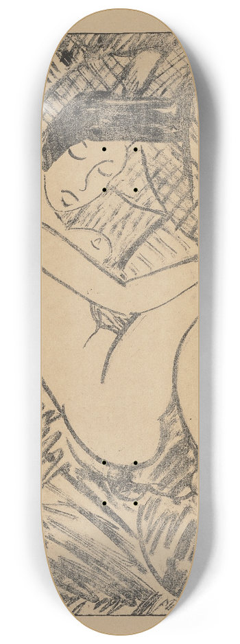 Otto Mueller - Kauernde auf Sofa 8.25 inch art skate deck