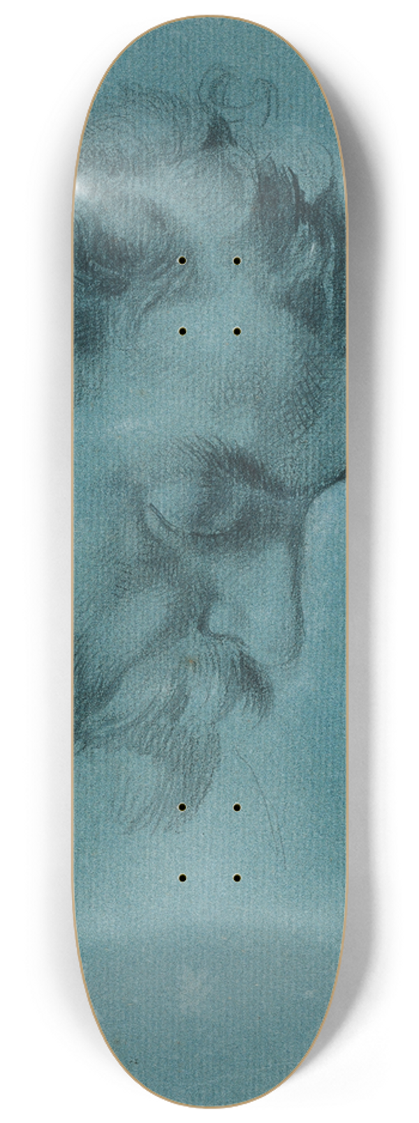 Johann Peter Krafft - Portrtstudie zu David mit dem Haupt Goliaths 8.25 inch art skate deck