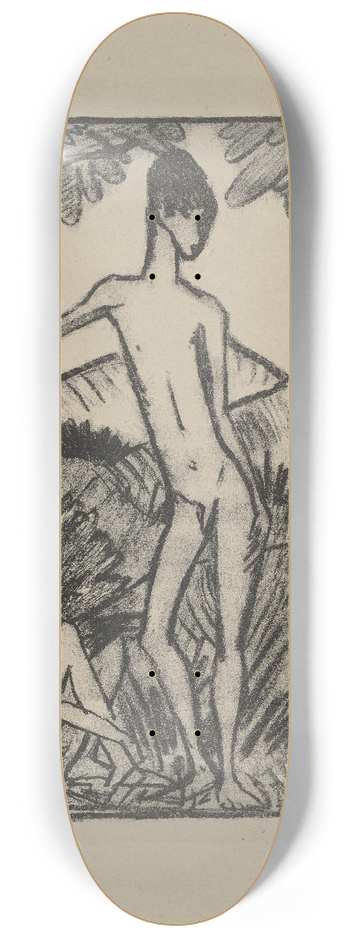 Otto Mueller - Stehender Knabe und zwei Mdchen II 8.25 inch art skate deck
