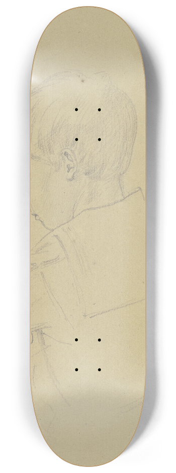 Otto Scholderer - Bildnis des Victor Scholderer in Rckenansicht 8.25 inch art skate deck
