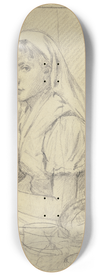 Otto Scholderer - Gemseverkuferin 8.25 inch art skate deck