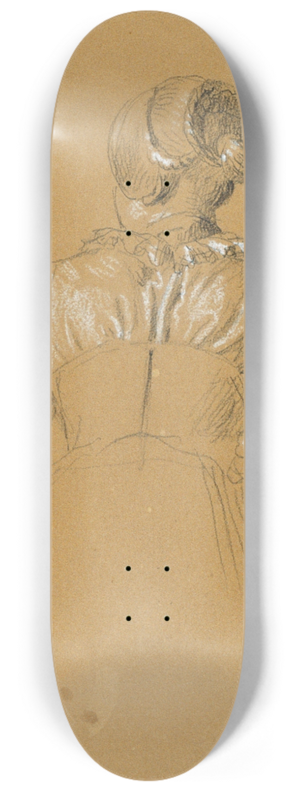 Johann Peter Krafft - Skizze eines Mdchens zur Szene aus dem Tiroler Freiheitskampf 8.25 inch art skate deck