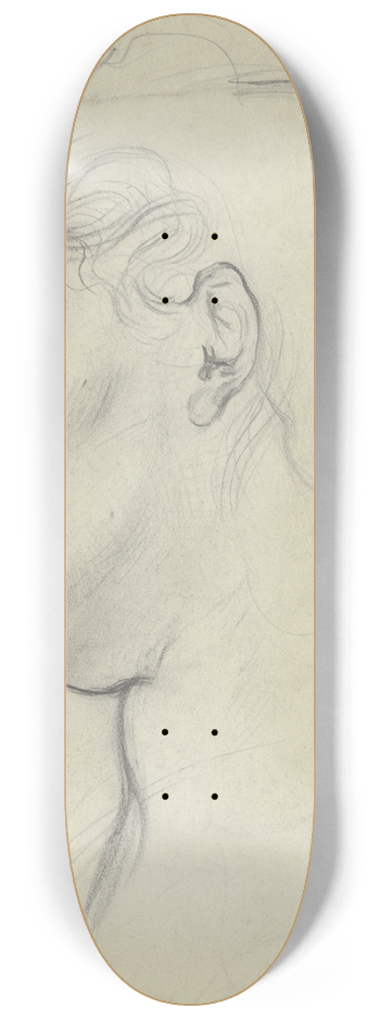 Otto Scholderer - Kopf eines Mdchens im Profil nach links 8.25 inch art skate deck