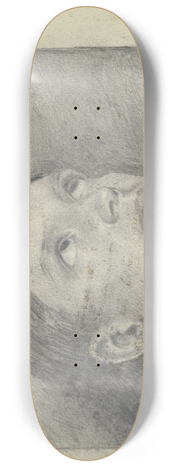 Otto Scholderer - Kopf eines nach oben blickenden Knaben 8.25 inch art skate deck