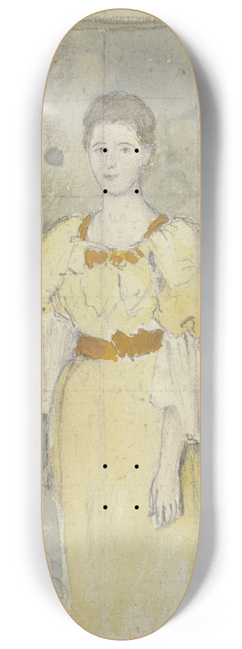 Otto Scholderer - Lady, standing 8.25 inch art skate deck