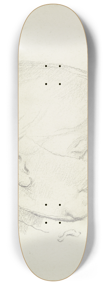 Otto Scholderer - Luise Scholderer im Profil nach rechts 8.25 inch art skate deck