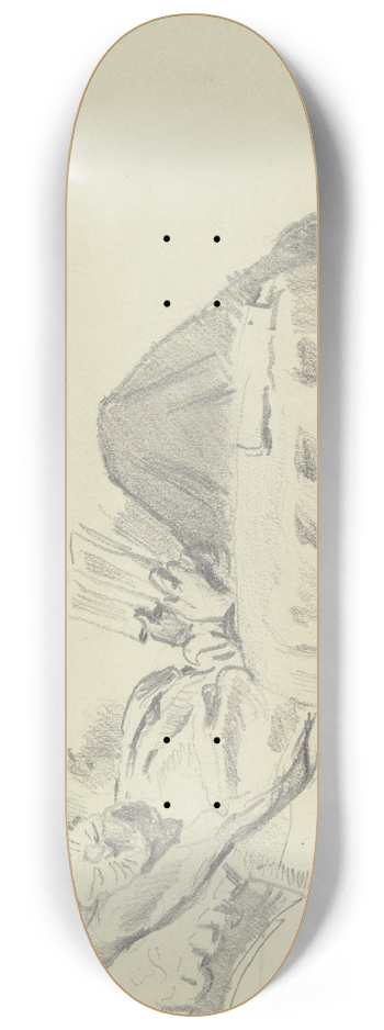 Otto Scholderer - Luise Scholderer reading 8.25 inch art skate deck
