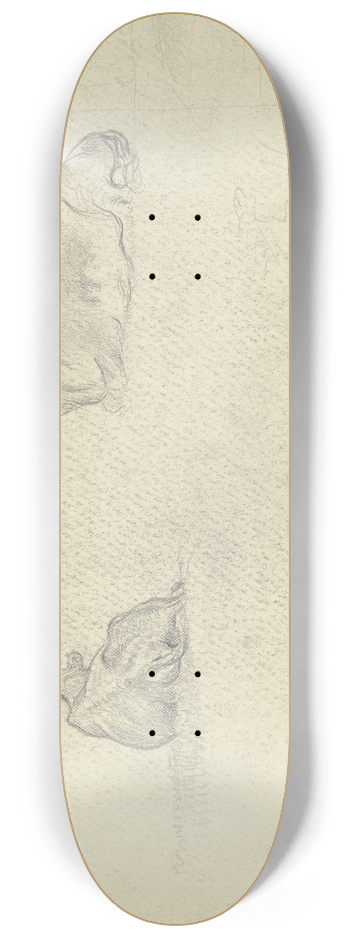 Otto Scholderer - Resting cows 8.25 inch art skate deck