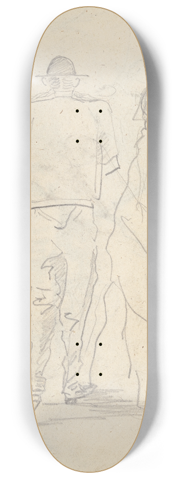 Otto Scholderer - Spazierendes Paar in Rckenansicht 8.25 inch art skate deck
