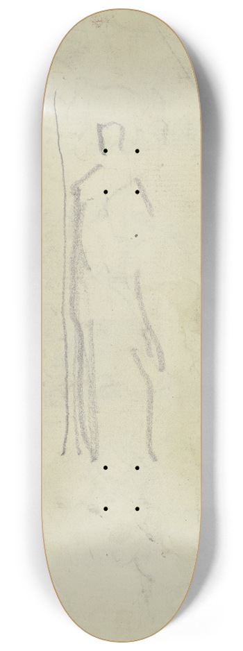 Otto Scholderer - Standing figure 8.25 inch art skate deck