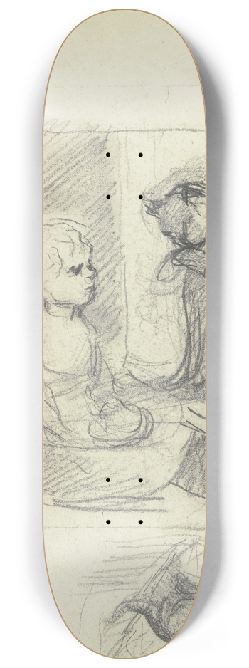 Otto Scholderer - The cats breakfast 8.25 inch art skate deck