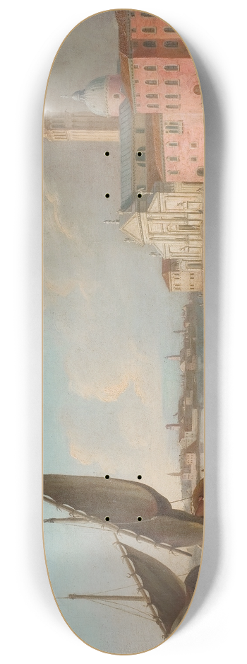 Johann Richter - View of Venice with San Giorgio Maggiore 8.25 inch art skate deck