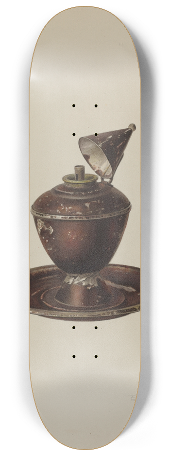 Palmyra Pimentel - Sperm Oil Lamp 8.25 inch art skate deck