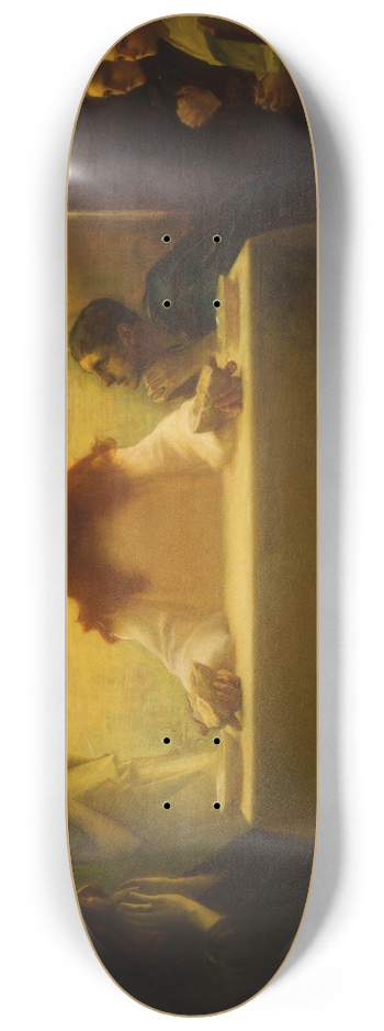 Pascal-Adolphe-Jean Dagnan-Bouveret - Christ and the Pilgrims at Emmaus 8.25 inch art skate deck