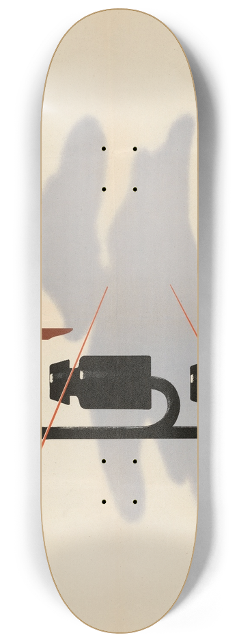 Pat Keely - Telephone Line Time is Precious  Keep Your Talks Short 8.25 inch art skate deck