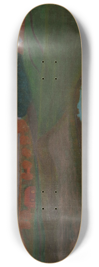 Paula Modersohn-Becker - Herbstlandschaft am Weyerberg mit Tmpel 8.25 inch art skate deck