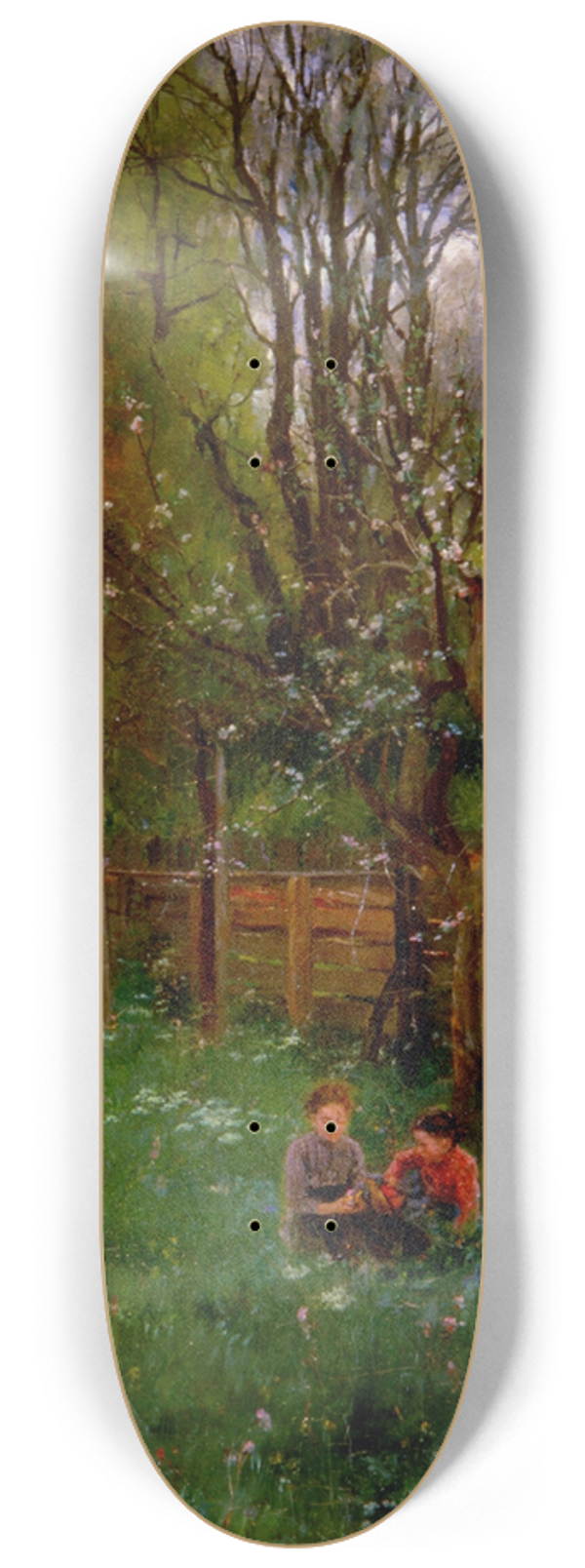 Johann Sperl - Obstbaumgarten im Frhling 8.25 inch art skate deck