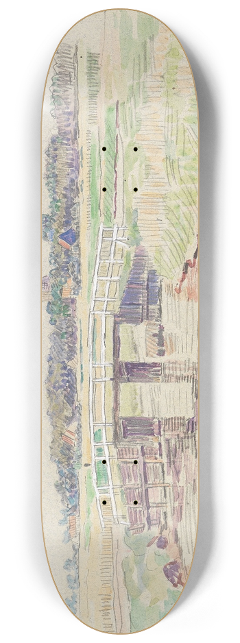 Paul Baum - Landschaft mit Brcke 8.25 inch art skate deck