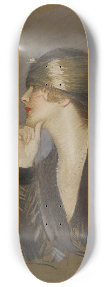 Paul Csar Helleu - Portrait de Lucette 8.25 inch art skate deck