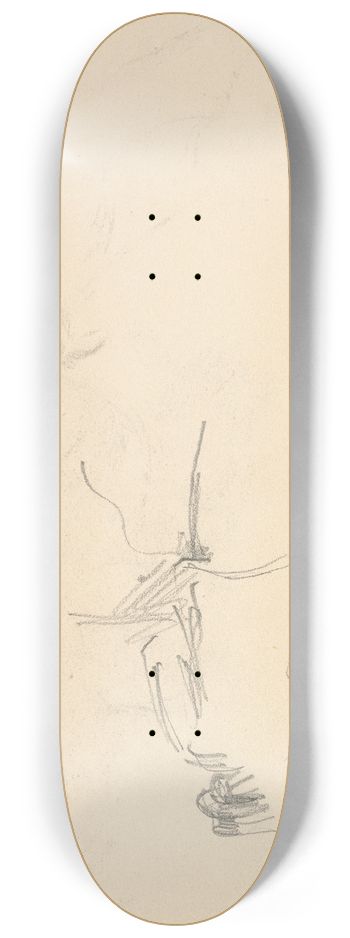 Paul Czanne - A Man seen from Behind 8.25 inch art skate deck