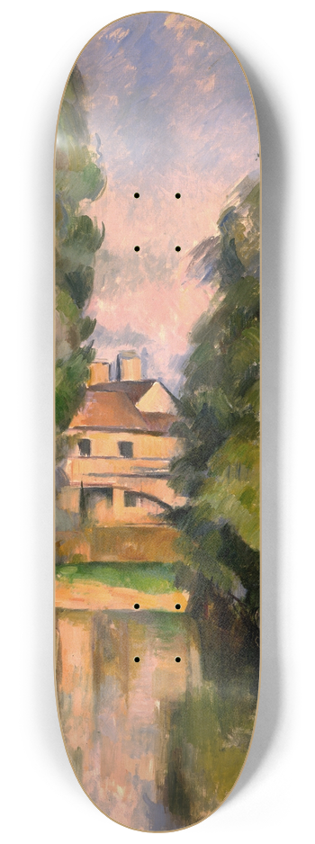 Paul Czanne - Country House by a River 8.25 inch art skate deck