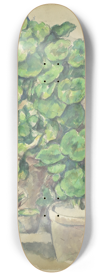 Paul Czanne - Geraniums 8.25 inch art skate deck