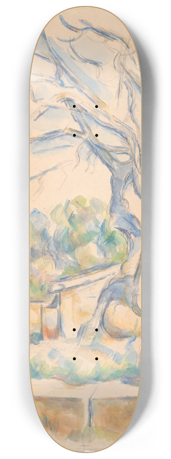 Paul Czanne - Pistachio Tree at Chteau Noir 8.25 inch art skate deck