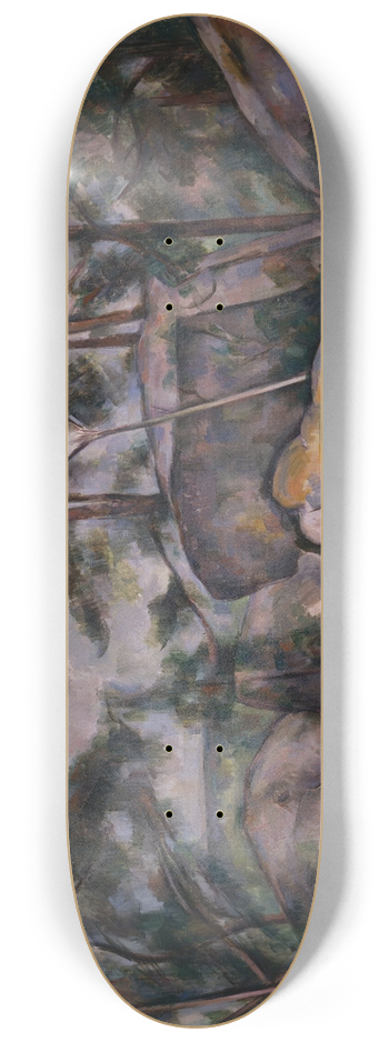 Paul Czanne - Rocks in the Forest 8.25 inch art skate deck
