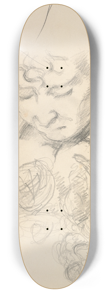 Paul Czanne - Studies Including Madame Czanne 8.25 inch art skate deck